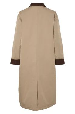 Abrigo gabardina detalle cuello pu&ntilde;os