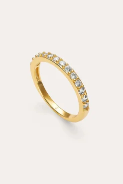 Anillo Shine Plata Ba&ntilde;o Oro 18kt