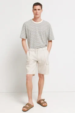 Bermuda lino carto comfort fit