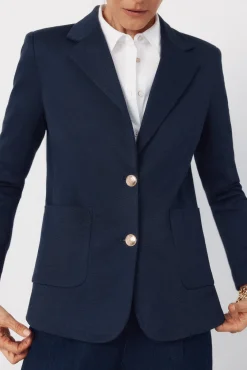 Blazer de punto piqu&eacute;