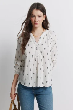 Blusa bordados lace