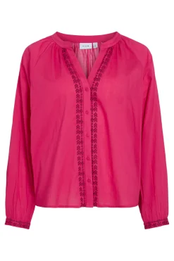 Blusa con bordados de algodón orgánico