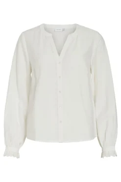 Blusa con encaja inglés de viscosa
