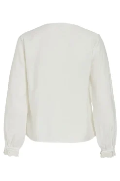 Blusa con encaja ingl&eacute;s de viscosa