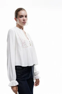 Blusa de brocado