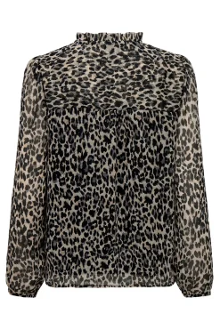 Blusa de gasa estampada