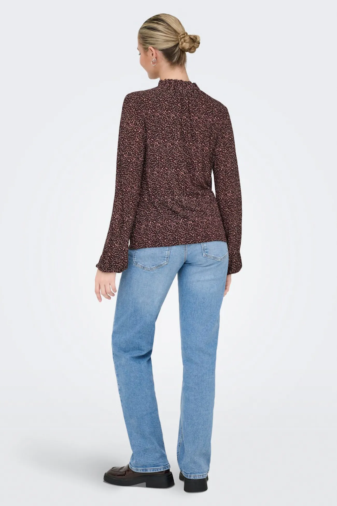 Blusa estampada manga larga