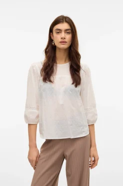 Blusa manga 3/4 de plumeti