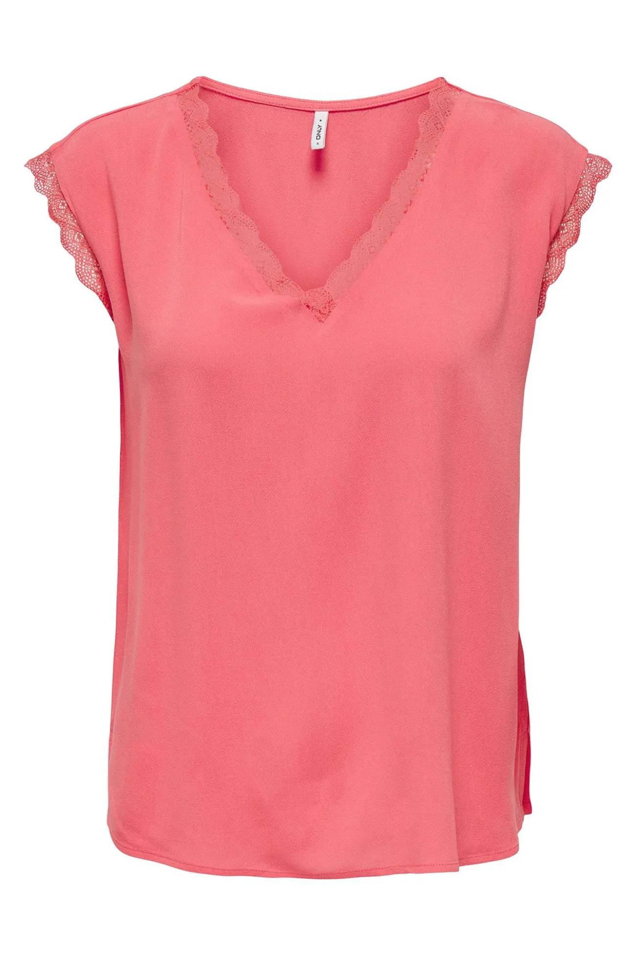 Blusa manga corta encaje