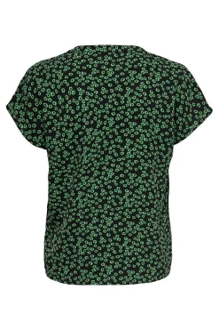 Blusa manga corta lino