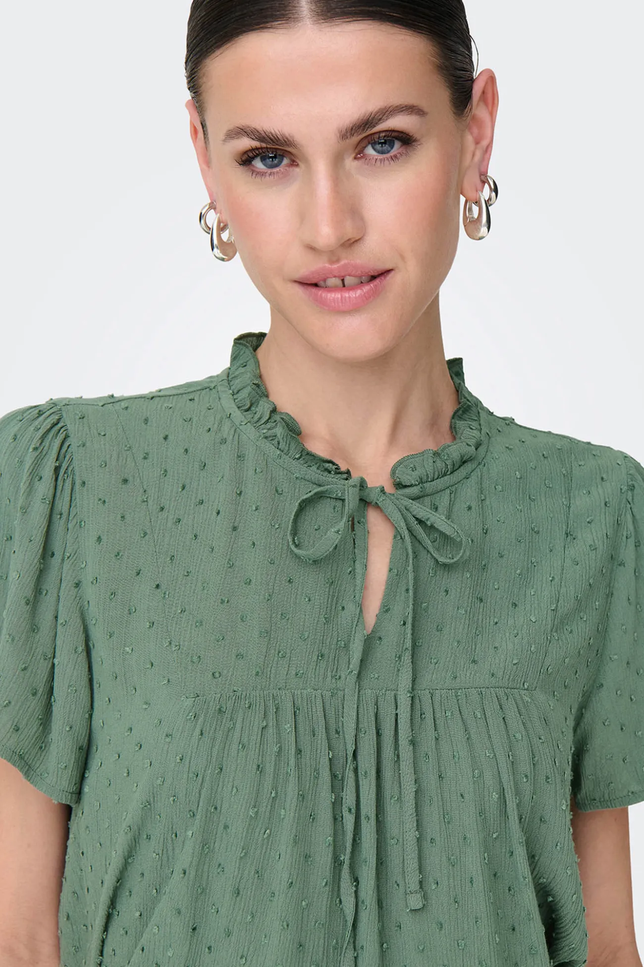 Blusa manga corta plumeti