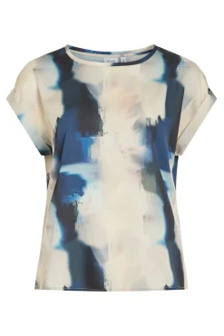 Blusa manga corta satinada