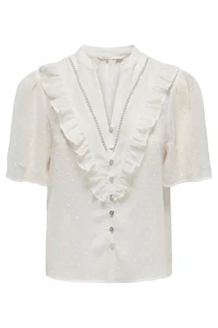 Blusa manga francesa volantes