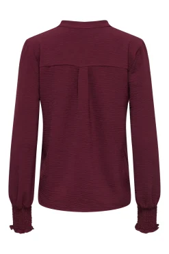 Blusa manga larga frunces
