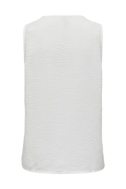 Blusa sin mangas pliegue frontal