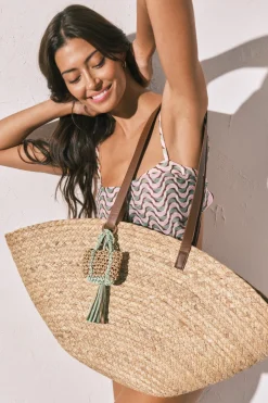 Bolso capazo rafia natural