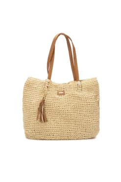 Bolso de hombro Rafia