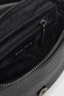 Bolso Efecto Piel Con Solapa