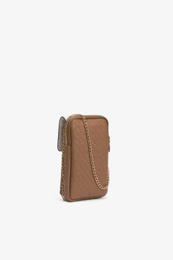 Bolso para tel&eacute;fono texturizado bicolor