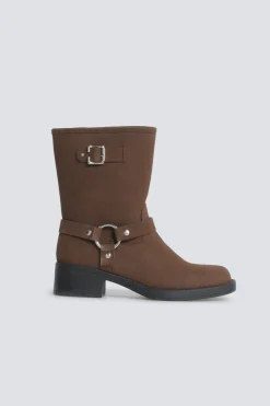 Bota biker marrón