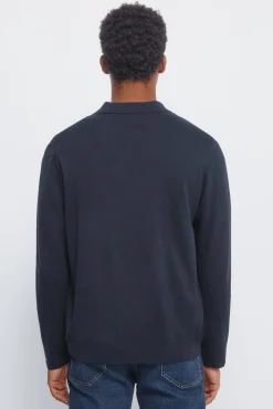 C&aacute;rdigan cuello polo botones