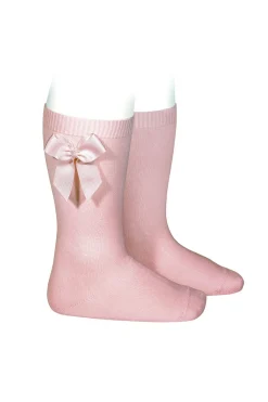 Calcetines altos algod&oacute;n con lazo