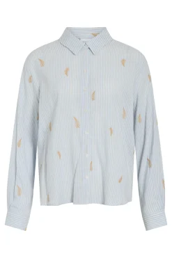 Camisa con bordados de algod&oacute;n y viscosa