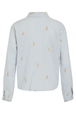 Camisa con bordados de algod&oacute;n y viscosa