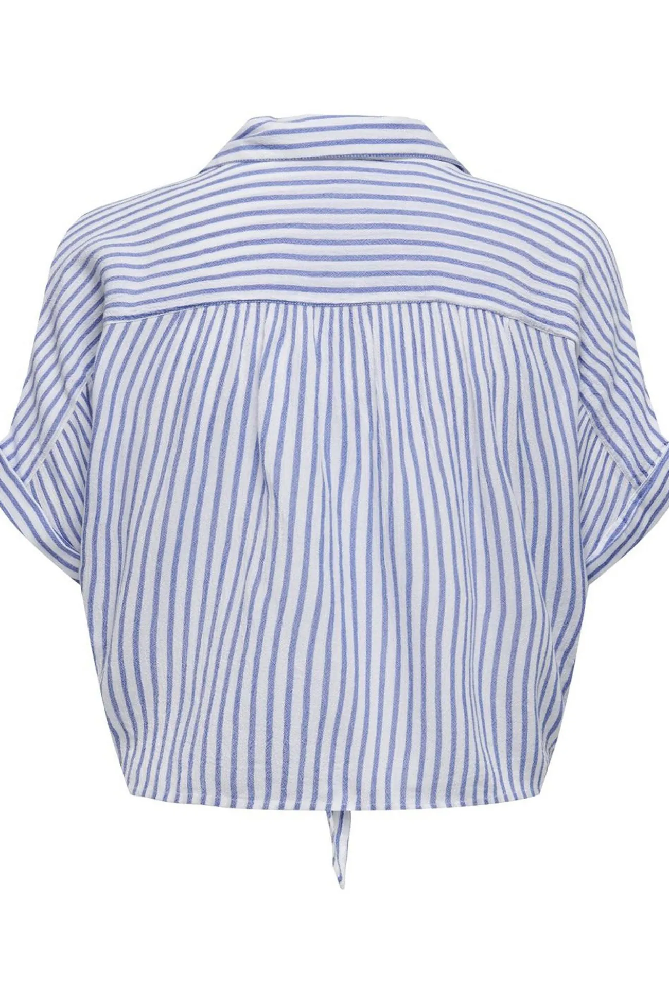 Camisa crop manga corta