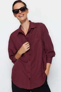 Camisa de algod&oacute;n oversize