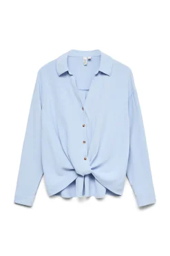 Camisa de manga larga detalle nudo