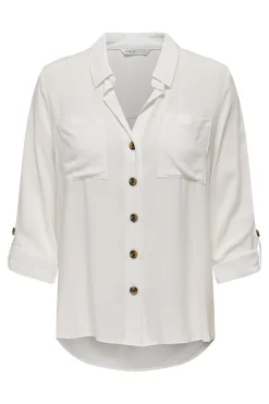 Camisa de rayas bolsillos frontales