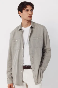 Camisa espiga bolsillos