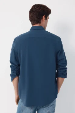 Camisa espiga bolsillos