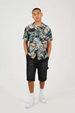 Camisa estampada de manga corta