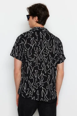 Camisa estampada manga corta