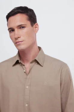 Camisa estructura bicolor