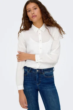 Camisa glitter manga larga