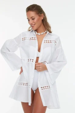 Camisa larga playera con rayas