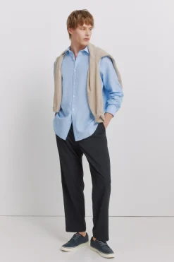 Camisa lino rayas