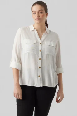 Camisa manga 3/4 talla grande