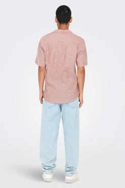 Camisa manga corta lino