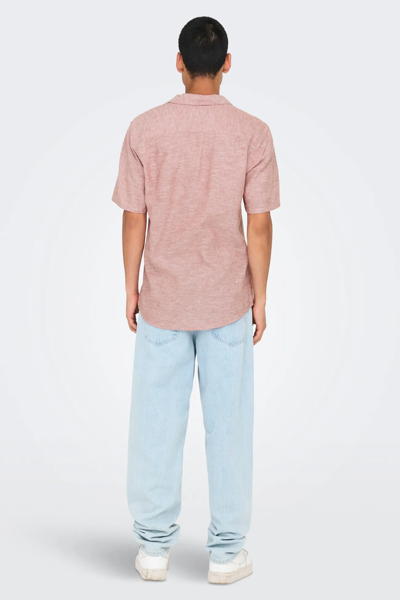 Camisa manga corta lino
