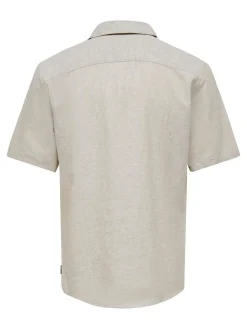 Camisa manga corta lino