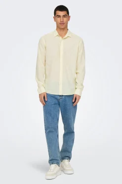 Camisa manga larga lino
