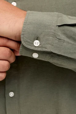 Camisa manga larga popel&iacute;n fino