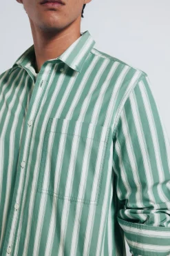Camisa popel&iacute;n rayas