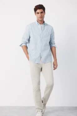 Camisa popel&iacute;n rayas