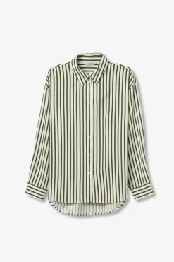 Camisa relaxed manga larga cruda
