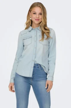 Camisa vaquera de manga larga